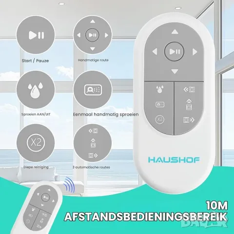 Робот за почистване на прозорци HAUSHOF, снимка 3 - Смарт домашни устройства (Smart Home) - 56211639