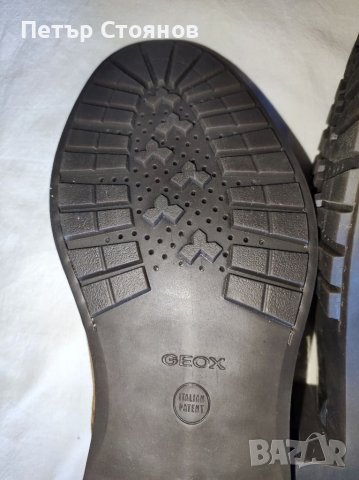 Стилни мъжки половинки от естествена кожа Geox Respira №45, снимка 10 - Официални обувки - 38283483