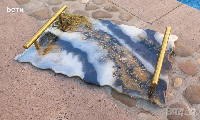 Поднос за сладки на 3 етажа и подложки за чаши, снимка 5 - Прибори за хранене, готвене и сервиране - 34827361