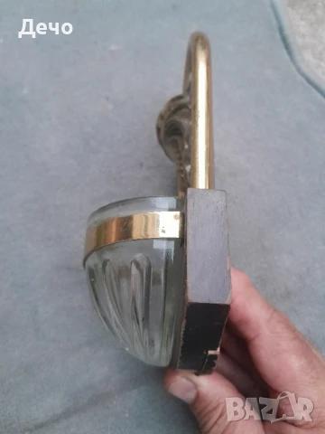 Стар Бронзов Месингов съд за Светена вода за стена  с Исус Христос, снимка 4 - Антикварни и старинни предмети - 51132947