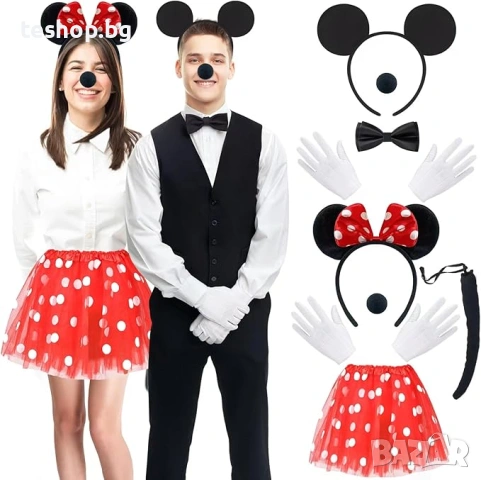 Костюм аксесоари на Мини и Мики маус 2 броя комплект, снимка 2 - Костюми - 53926163