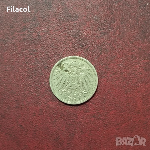 Германия Империя 10 пфенига 1906 година, снимка 2 - Нумизматика и бонистика - 52920176
