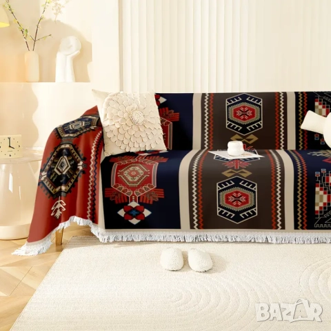 Ново шалте от шинил етнически стил ., снимка 3 - Покривки за легло - 51673645