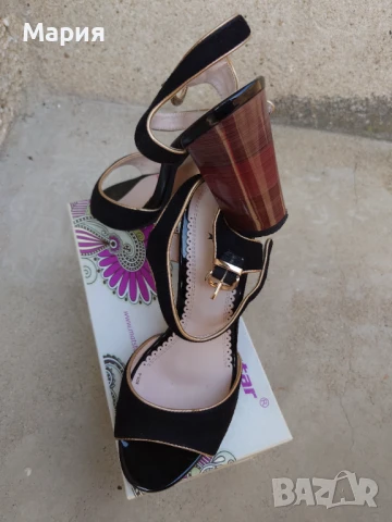 Елегантни сандали с висок ток, снимка 4 - Сандали - 51003036
