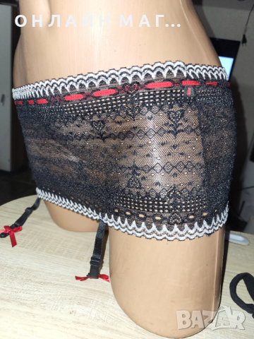 Мини поличка колан с жартиери  л /м , снимка 2 - Корсети, бюстиета, топове - 32335096