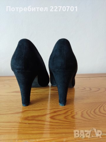 Елегантни дамски обувки Paola Bocelli / естествен велур / - черни, снимка 5 - Дамски обувки на ток - 40357814