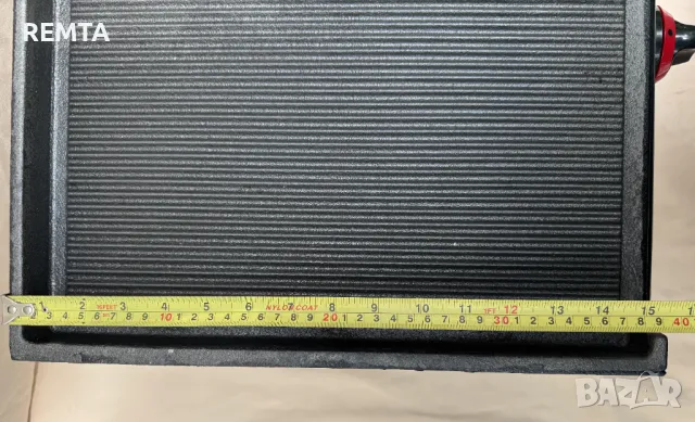 Професионална Газова скара чугунена плоча ½ Оребрена ½ Гладка 50х51см с газова защита CE, снимка 3 - Обзавеждане за заведение - 34818403