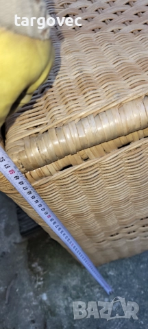 Голям стар плетен кош, снимка 2 - Антикварни и старинни предмети - 52845188
