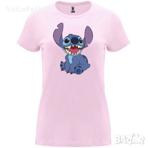 Нова дамска тениска със Стич (Stitch&Lilo) в розов цвят, снимка 1 - Тениски - 44494928