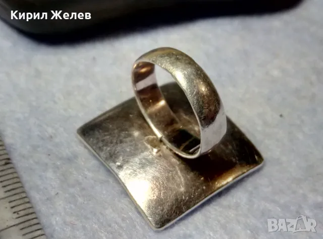 ОГРОМЕН ШАРМАНТЕН СРЕБЪРЕН ПРЪСТЕН СРЕБРО ВИСОКА ПРОБА ХУДОЖЕСТВЕНА РЪЧНА ДИЗАЙНЕРСКА РАБОТА 48788, снимка 3 - Пръстени - 49913353