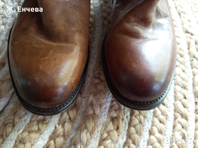 кафеви ботуши от естествена кожа, снимка 3 - Дамски ботуши - 52343688