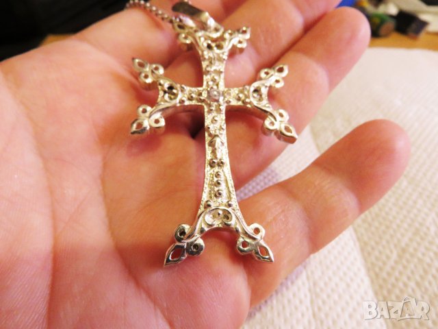  арменски кован сребърен кръст Хачкар - за защита от зли сили, лекуващ и даващ живот сребро армения, снимка 3 - Колиета, медальони, синджири - 34136124