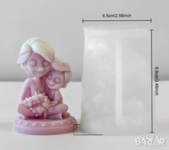 Молд майка с дете (момче и момиче)три вида , снимка 3 - Форми - 50853587