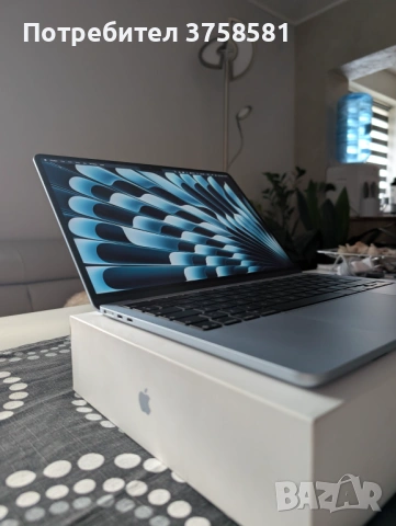 MacBook Air M4 13" 16GB 256GB – като нов, гаранция