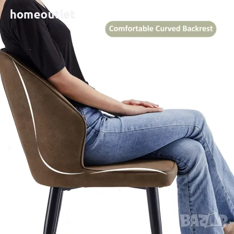 Трапезни столове, к-т от 2бр C-KDC072BR, снимка 6 - Столове - 48894920