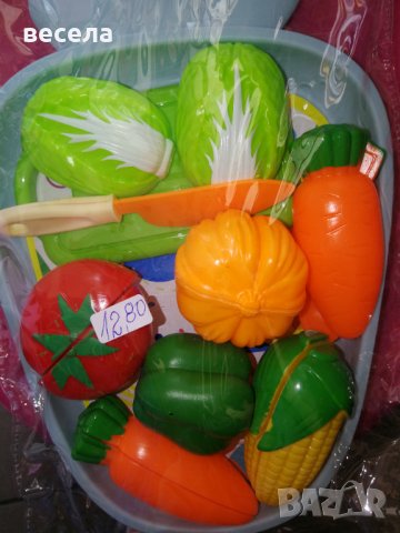 Зеленчуци, които могат да се режат с ножче от пласмаса. Детска игра, има табла и дъска за рязане, снимка 3 - Образователни игри - 37213451