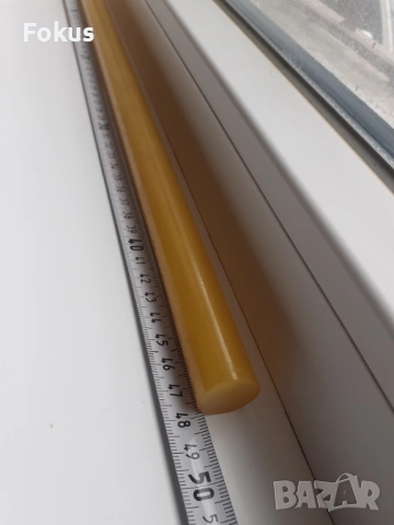 Пръчка каталин бакелит жълта с дамари броеница, снимка 4 - Антикварни и старинни предмети - 53950937