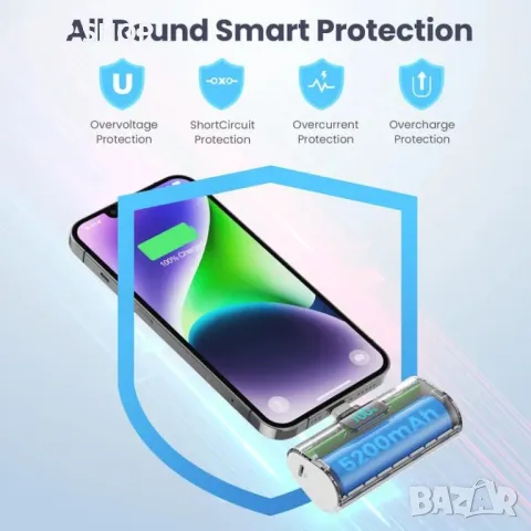 Powerbank 5200 mAh за iPhone, снимка 7 - Външни батерии - 48668225