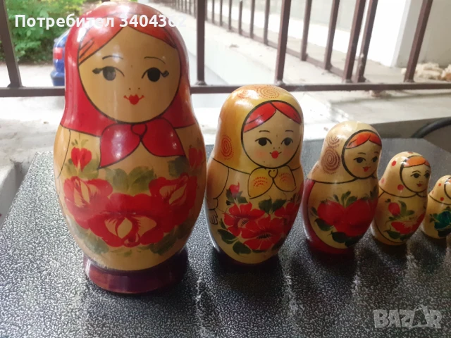 Стара руска кукла матрьошка 8 в 1
