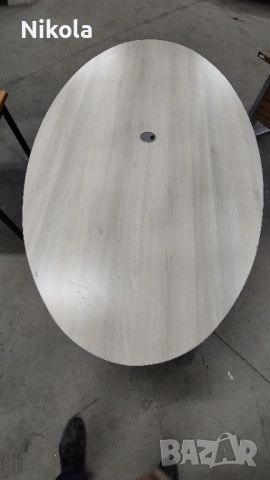 Офис маса с метални крака и рамка - елипсовидна  180/100/75см, снимка 10 - Работни маси и бюра - 52114549