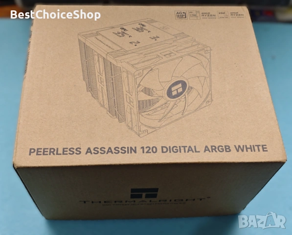Thermalright Peerless Assassin 120 ARGB охладител за ЦПУ с два вентилатора – Бял, снимка 3 - Други - 53115267