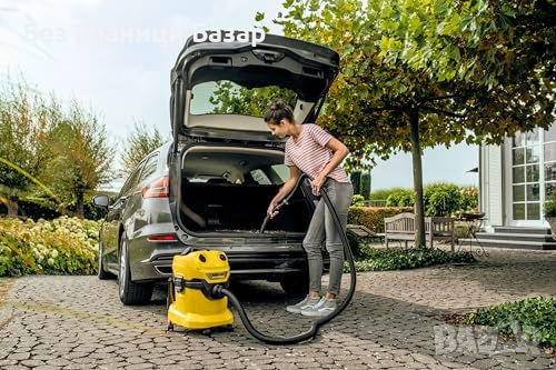 Нова Професионална Прахосмукачка Kärcher WD 4 1000W 20L Влажно/Сухо, снимка 7 - Прахосмукачки - 44572390