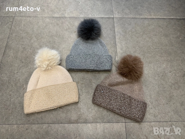 Шапки с ангора , цветове , снимка 2 - Шапки - 52528124