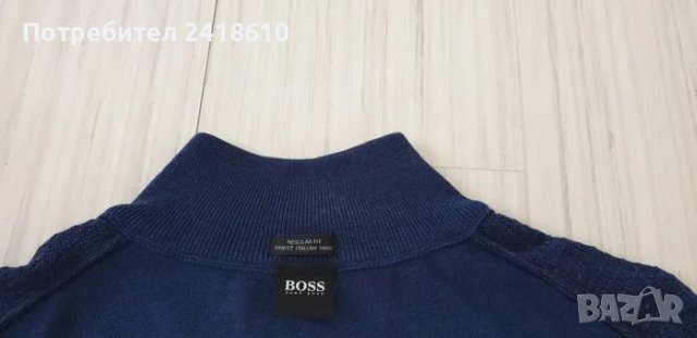 Hugo Boss Elfonso Wool Half Zip Jumper Mens Size XL ОРИГИНАЛ! Мъжкa Жилетка  с 3/4 Цип!, снимка 14 - Пуловери - 47622417