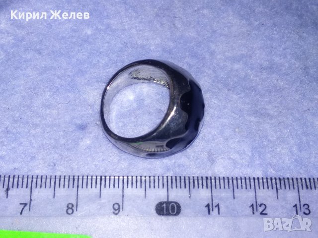 ДИЗАЙНЕРСКИ ФЕШЪН АРТ МОДЕЛ СРЕБРИСТ ПРЪСТЕН с ЕМАЙЛ 36611, снимка 14 - Пръстени - 39758635