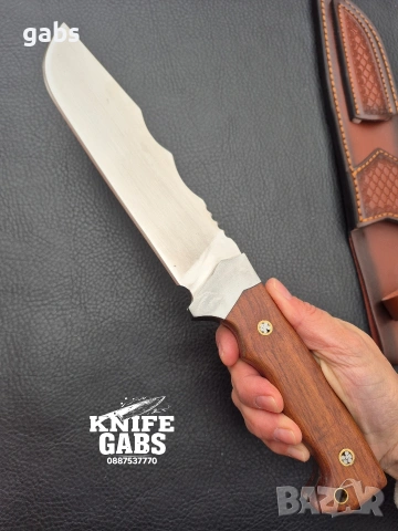 Уникален комплект от два ножа-масивен и компактен в една кания,LN437, снимка 8 - Ножове - 53176709