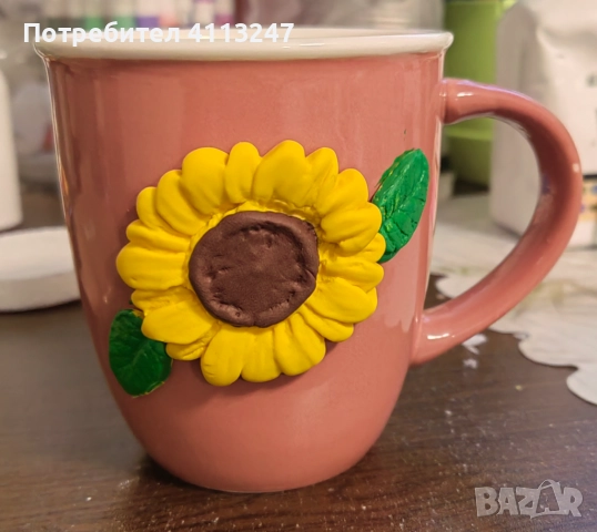 Чаша с полимерна глина ръчна изработка 