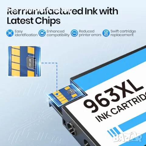 Нов Комплект 963XL мастилени касети за HP OfficeJet Pro 4 цвята тонер принтер мастило печат, снимка 9 - Консумативи за принтери - 55848312