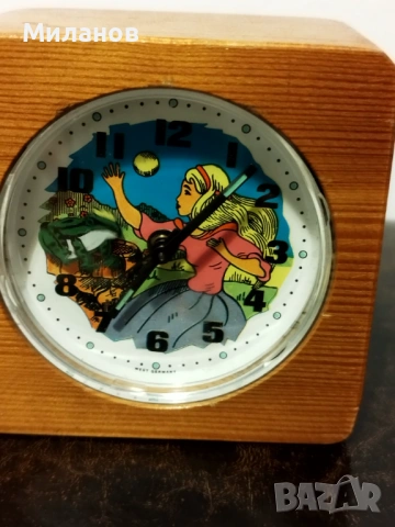 Стар анимиран будилник, настолен часовник, снимка 4 - Антикварни и старинни предмети - 54003536