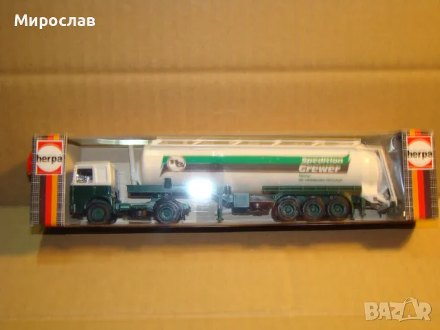 HERPA H0 1/87 MAN ТИР КАМИОН МОДЕЛ КОЛИЧКА КОЛИЧКА ЦИСТЕРНА, снимка 2 - Колекции - 48285404