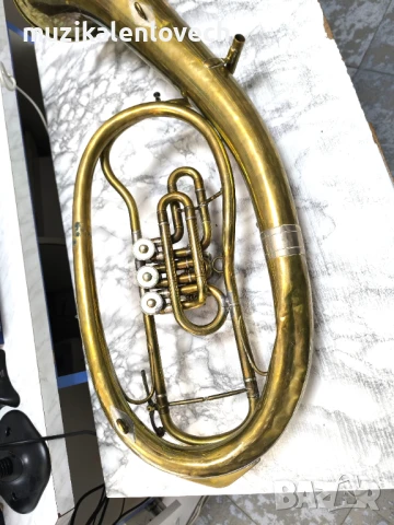 Bb Baritone instrumentenfabrik Christian Reiner - баритон, басфлигорна made in Germany, снимка 4 - Духови инструменти - 50891933