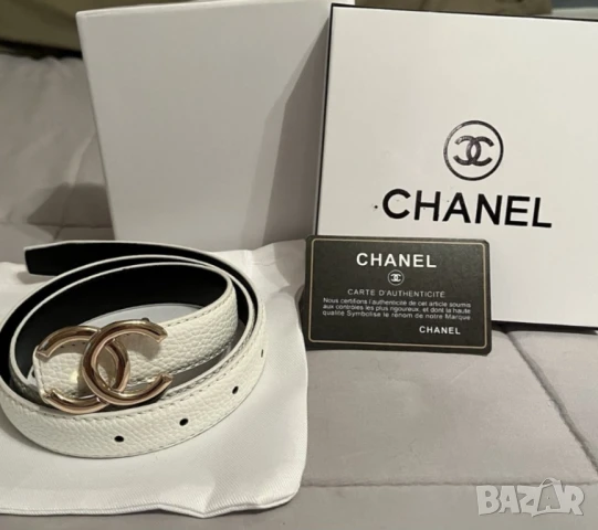 колан от естествена кожа в кутия chanel 
