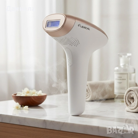 Лазерен апарат за обезкосмяване Lexical LLH-5585 с ледено охлаждане и 9 нива на интензитет