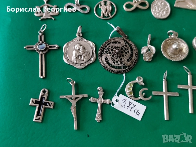 Лот сребърни медальони 925, снимка 4 - Колиета, медальони, синджири - 52624799