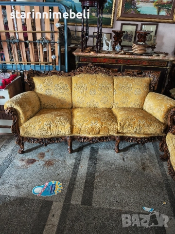Барокова холна гарнитура , снимка 5 - Дивани и мека мебел - 52886459