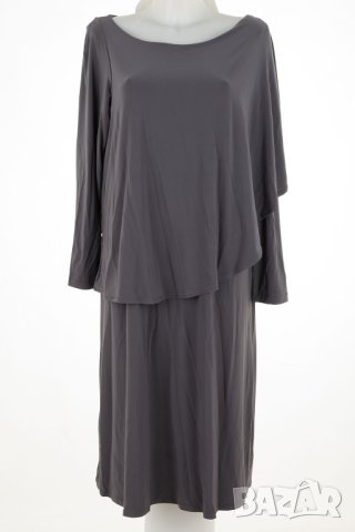 Дълга двупластова рокля в сиво Maristel - 2XL, снимка 2 - Рокли - 42790571