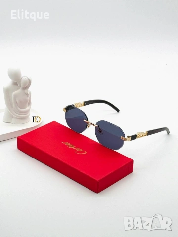 слънчеви очила cartier с ув защита,кутия , калъф и кърпичка на марката , снимка 5 - Слънчеви и диоптрични очила - 54214803