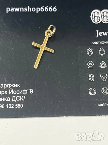 Златна висулка 14 К, снимка 2 - Колиета, медальони, синджири - 52801415