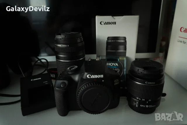 Продавам Canon EOS 4000D, снимка 2 - Фотоапарати - 56076424
