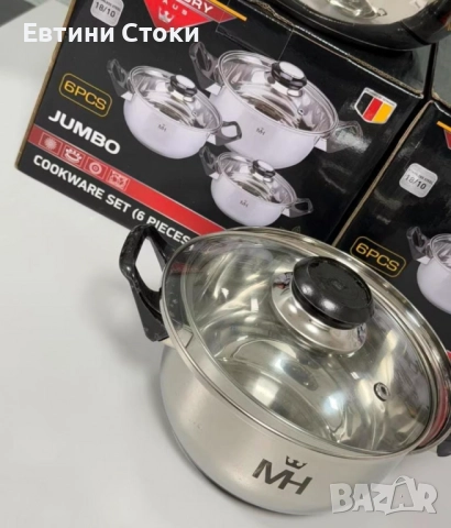 Комплект тенджери MC1855 6 части с капаци и ергономичен дизайн, снимка 7 - Съдове за готвене - 52150253