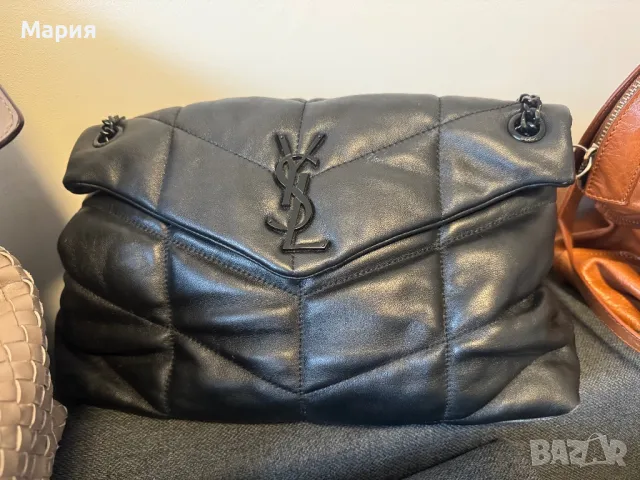 Красива дизайнерска чанта YSL от естествена кожа нова черна, снимка 2 - Чанти - 49726584