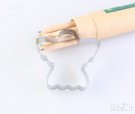 181 Форми за коледни сладки Ангел резци за курабии бисквити фондан 3 размера, снимка 10 - Форми - 38940230