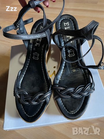 Сандали на платформа естествена кожа, снимка 2 - Сандали - 40477437