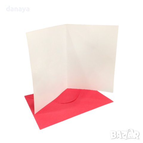 4190 Голяма поздравителна картичка за Коледа и Нова Година, с червен плик, снимка 8 - Ученически пособия, канцеларски материали - 42770122