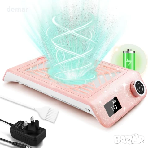 Акумулаторен колектор за прах от нокти Kredioo, 10 степени,5000 об/мин