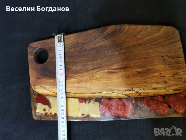 Плато за сервиране и рязане орех и епоксидна смола , снимка 6 - Прибори за хранене, готвене и сервиране - 52682132